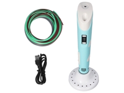 Kit Caneta 3d Com Suporte, Filamentos Pla 3 Cores, Abs, Dc5v, Azul - Fácil De Usar