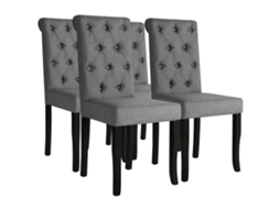 Dining Chair, Dining Chairs Vidaxl Cinzeto Tecido (n/a)