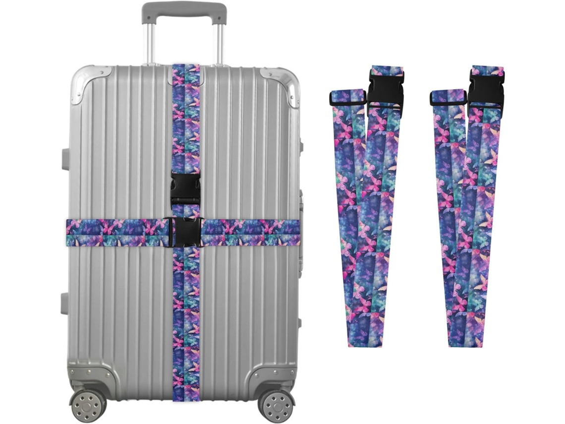 Conjunto De 2 Cintas Borboleta Para Malas Viagem, Acessórios Para Cintos, Conector De Bagagem, Cinto Ajustável