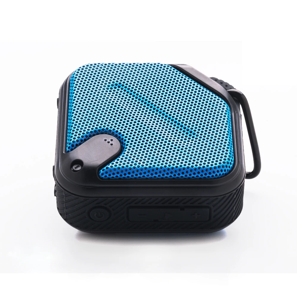 (azul) Caixa De Som Bluetooth Quadrada Com Microfone Para Graves Aprimorados E Radiador Passivo.