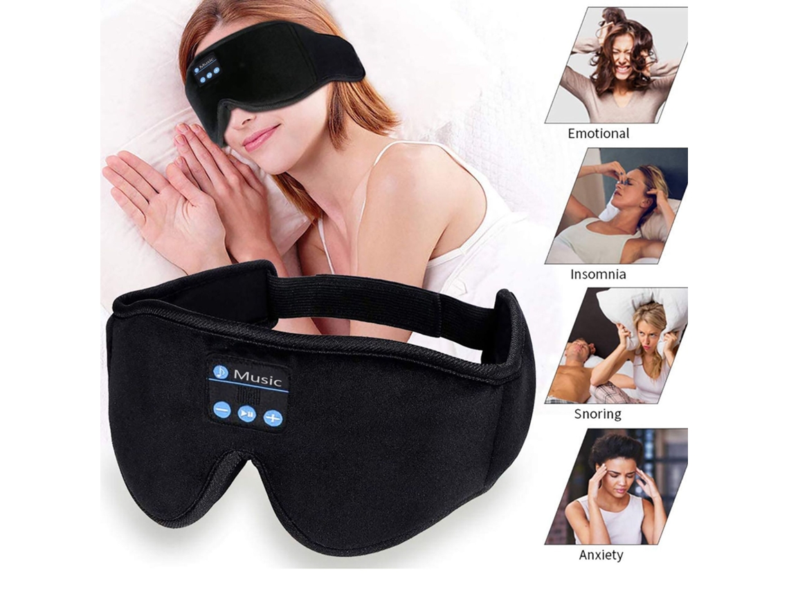 Fones de Ouvido Bluetooth para Dormir, com Máscara para os Olhos AQUAFORGE