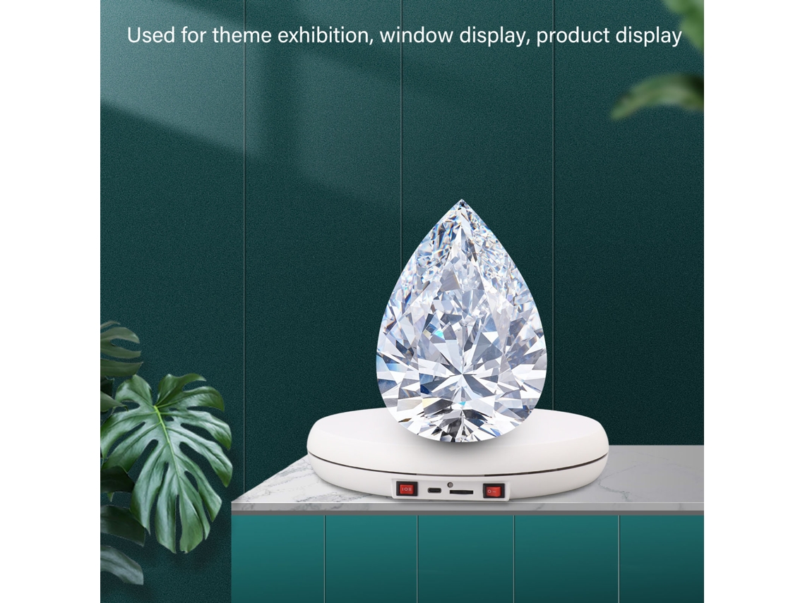 Mesa de Exibição Rotativa com Led 25cm | S/MARCA