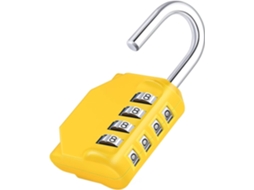 Cadeado Com Código De 4 Dígitos, Resistente Às Intempéries, Amarelo, Para Ginásio, Escola, Exterior, Portas E Portões