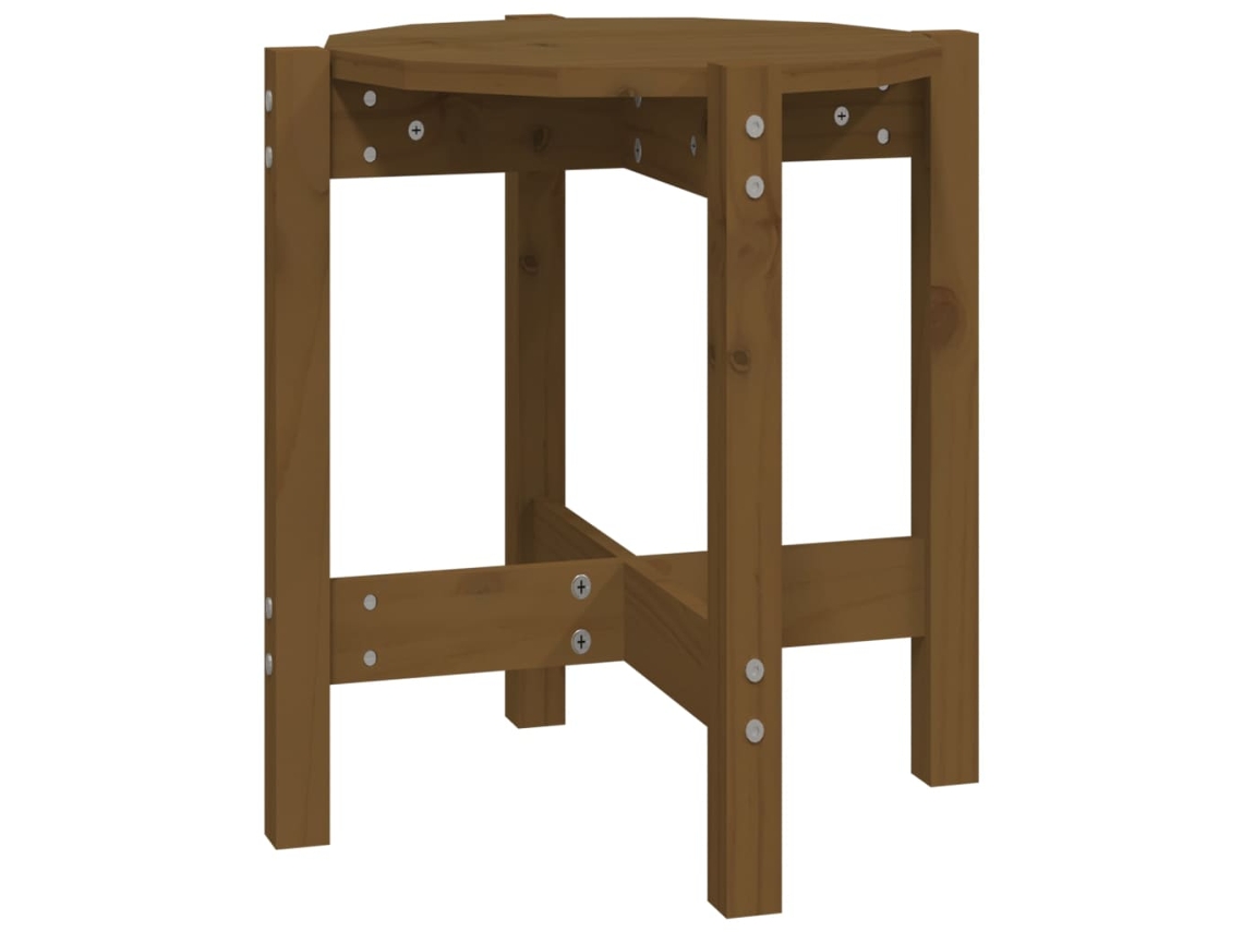Coffee Table, Coffee Tables Vidaxl Marrom Madeira De Pinho (ø 42.5 X 45 Cm)