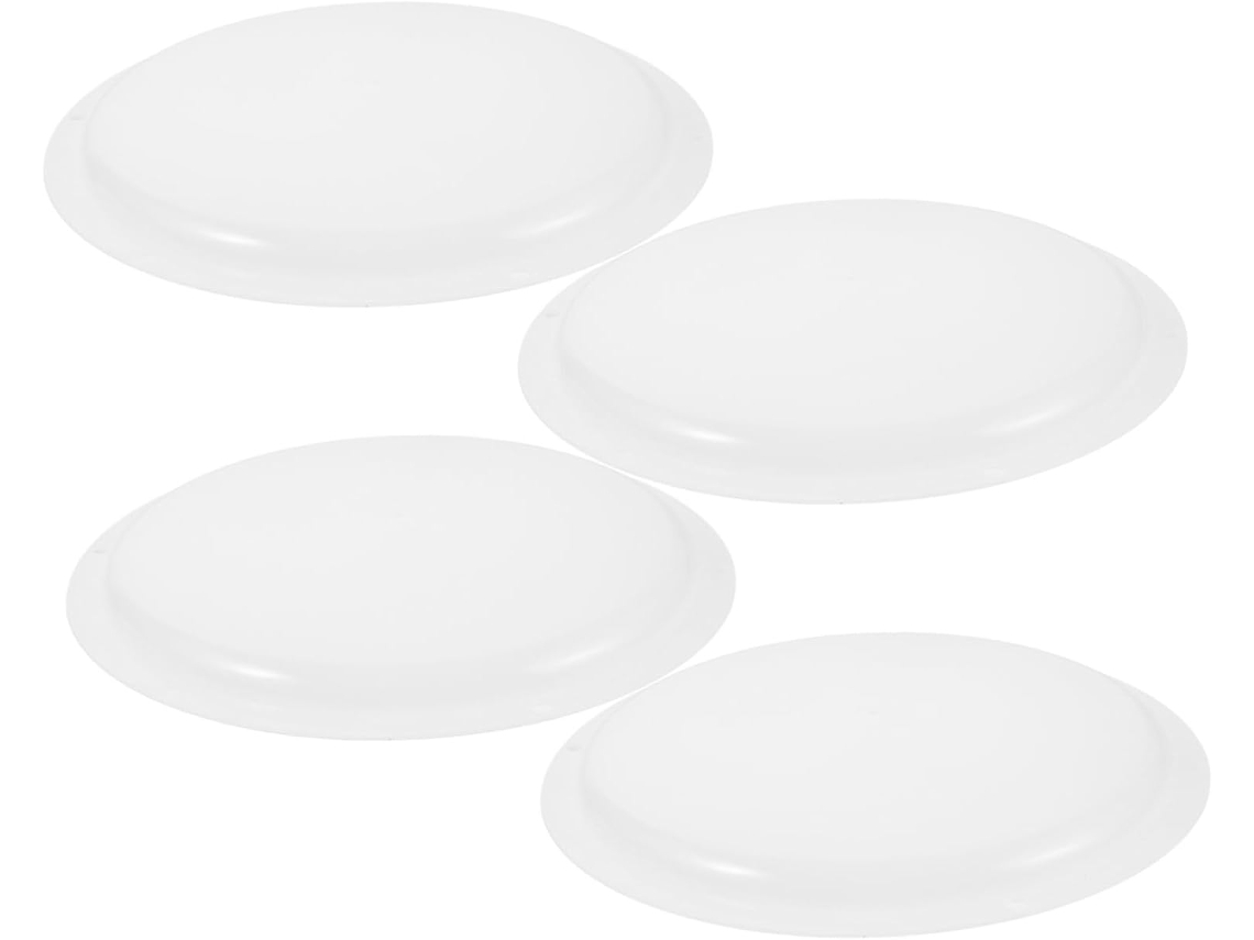 Conjunto De 4 Tampas De Plástico Brancas Para Instalação.