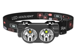 Farol de Led Lanterna Usb Recarregável Ultra Brilhante Lanterna de Cabeça Led Ótima para Correr Acampar Caminhar e Mais Preto YIZHOOD