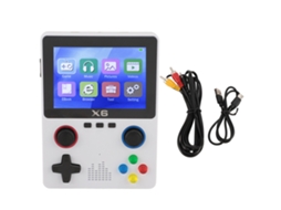 Console De Jogos Portátil Retro Com Cartão 32g 11 Emuladores Tela Ips 3.5 Polegadas Bateria 2000mah Branco