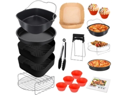 Conjunto De Acessórios Para Fritadeira A Ar, Tamanho Xl De 8 Polegadas, Para Fritadeiras A Ar Gowise Usa, Philips, Ninja Siurn