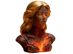 Estátua Da Menina De Resina, Estátua Da Menina De Fogo, Estátua De Arte
