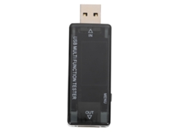 Voltímetro E Amperímetro Usb Para Teste De Alta Temperatura, Em Plástico Preto.