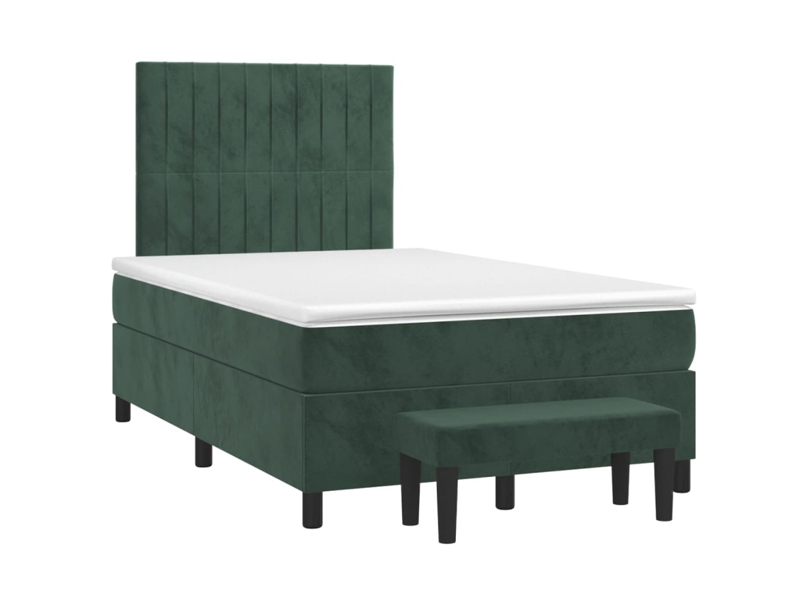 Box Spring Bed, Box Spring Beds Vidaxl Verde Veludo (120 X 190 Cm)