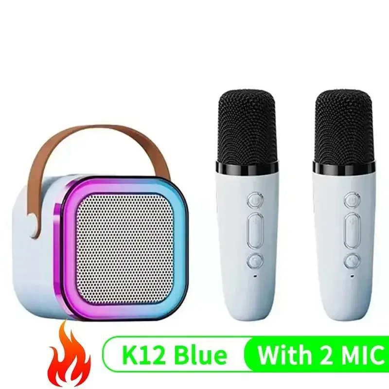 Sistema de som com 2 microfones MDUG Bluetooth 5.3 azul