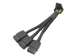 Cabo de extensão de energia para GPU PCIe 5.0 12VHPWR, 90 Graus, 3x8 pinos (mesmas dimensões)