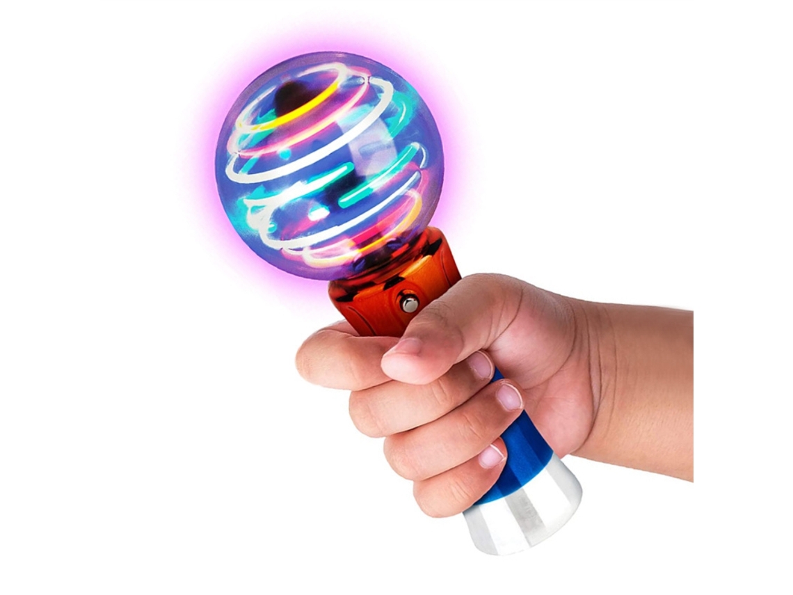 Mali varinha Luminosa com Led Giratório Bola Flash 19cm Brinquedo Festas Aniversário Infantil