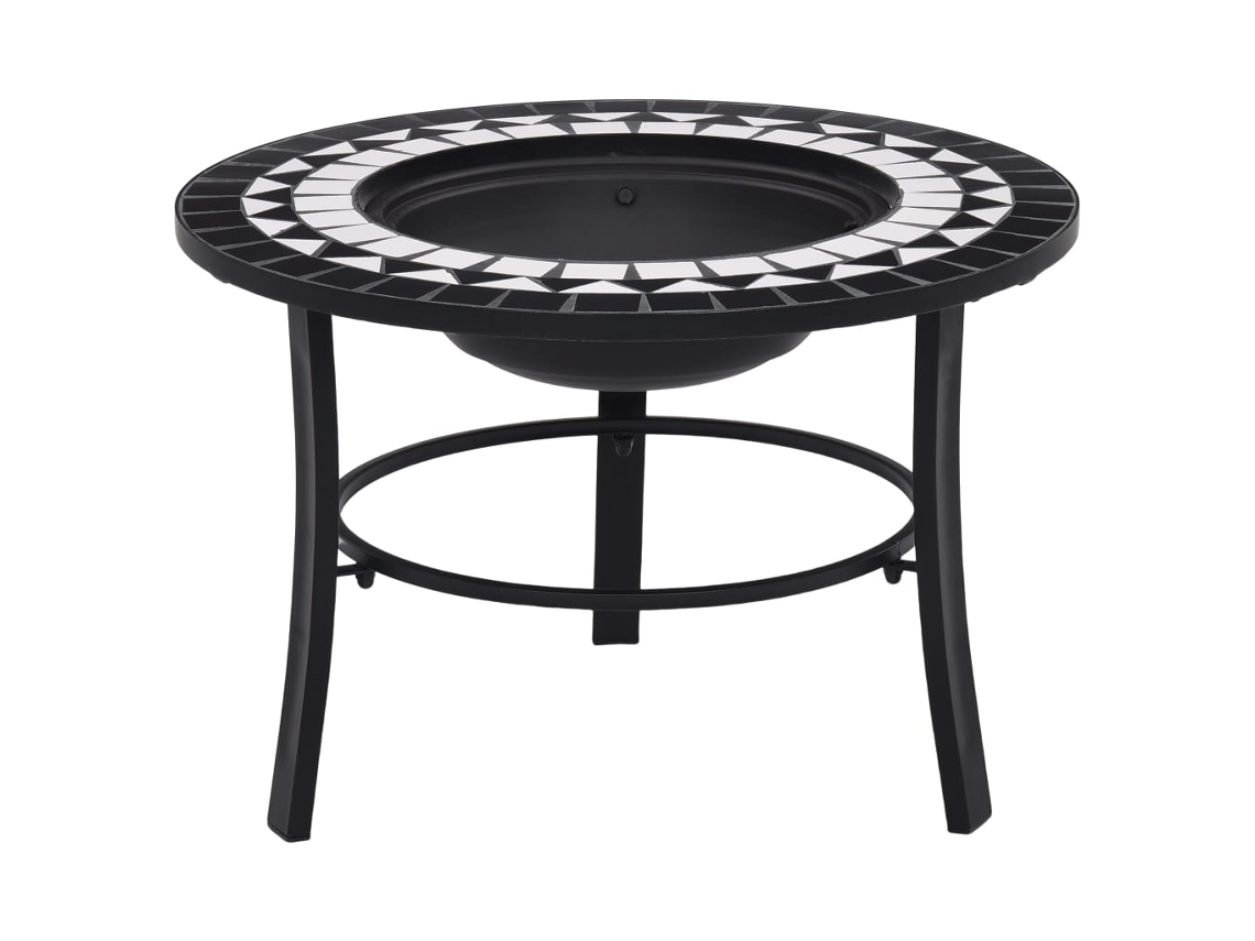 Braseira VIDAXL Preto Cerâmica (68 cm)