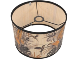 Lustre Suspenso De Bambu Natural Com Estrutura Metálica Para Decoração De Interiores.