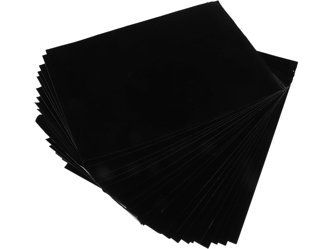 Forro Autoadesivo Preto Aveludado A4, 20 Folhas (11,7 X 8,3 Polegadas), Ideal Para Artesanato,