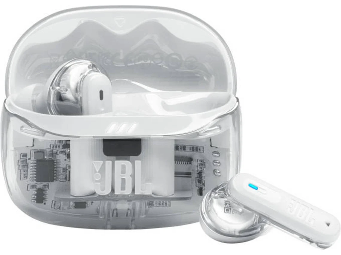 Auriculares Bluetooth True Wireless JBL TUNE BEAM 2 (In Ear - Microfone - Noise Cancelling - Branco)