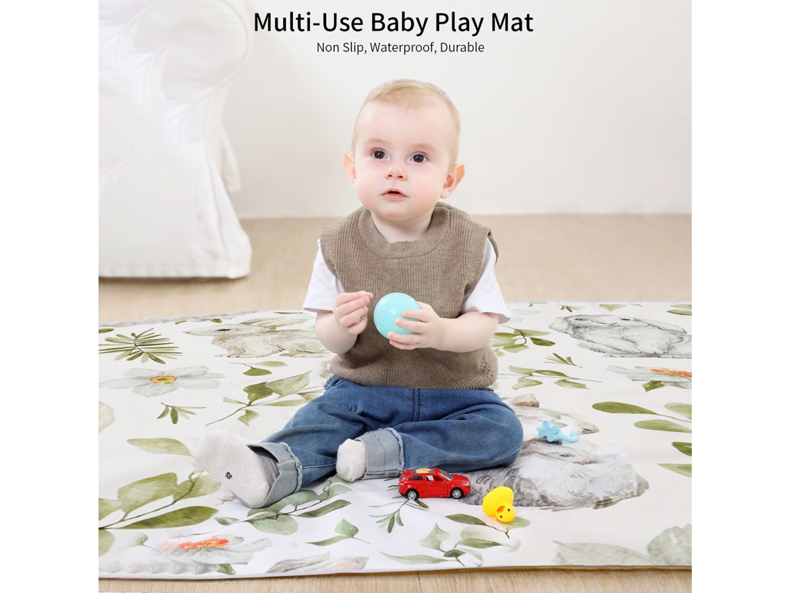 Colchón De Juego Para Bebé De Espuma No Tóxico Impermeable Plegable Grande