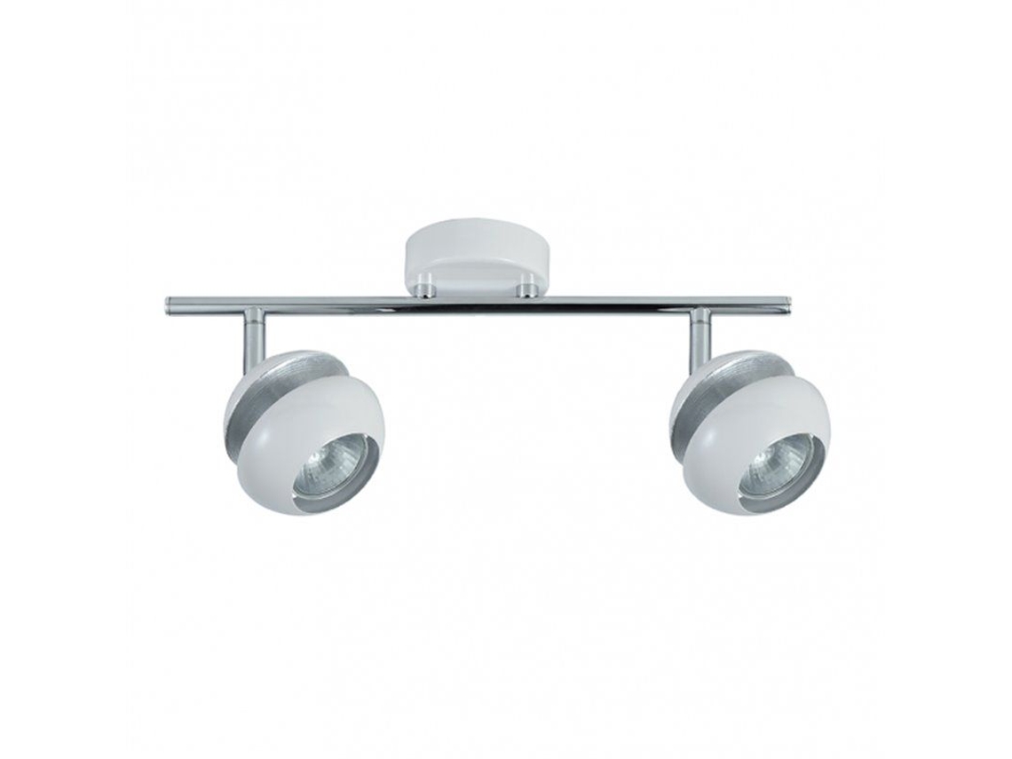 Fab 142092001 | Régua Beethoven 2xgu10 Branco/prata 14x36,5x8,5 Cm Fabrilamp