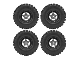 4pcs Jantes Rodas Rc Crawler De Liga De Alumínio 5 Estrelas 120x46mm Conjunto Pneus Rc