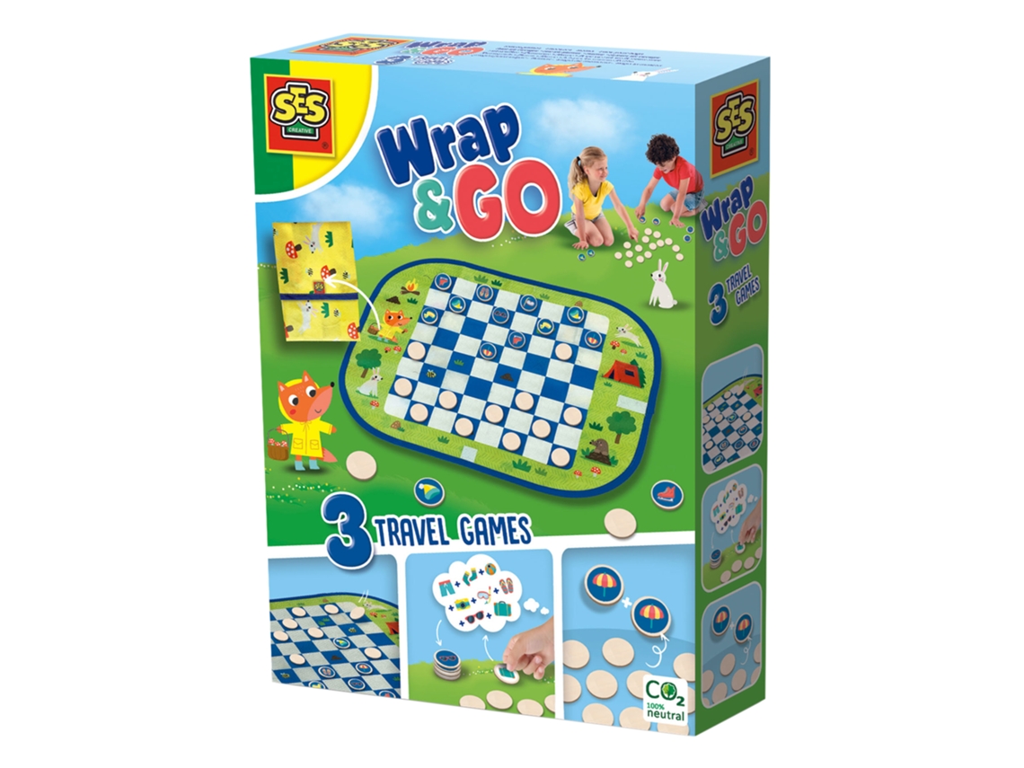 Jogo Infantil SES Jogos de Viagem Wrap & Go Outdoor 02237 (Idade Mínima  Recomendada: 4 Anos) 