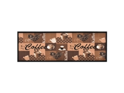 Vidaxl Tapete De Cozinha Lavável Com Design Café 60x300 Cm Castanho