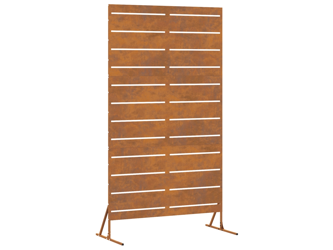 Conjunto 1 Protetor De Privacidade Vidaxl Enferrujado Aço (100 X 50 X 180 Cm)