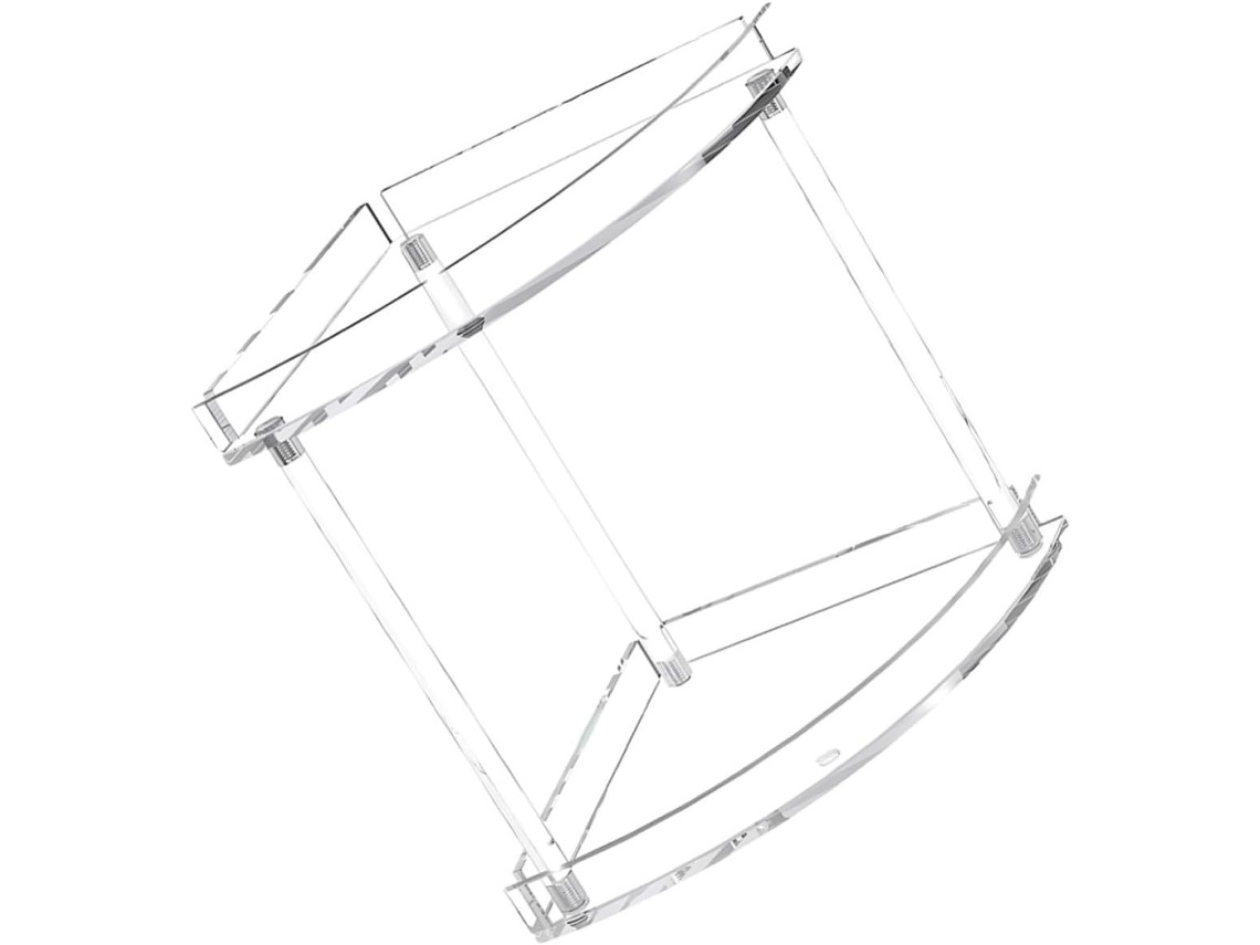 Organizador De Canto Para Banheiro Ciieeo, Prateleira Triangular De Acrílico Com Duas Camadas Para Bancada Banheiro