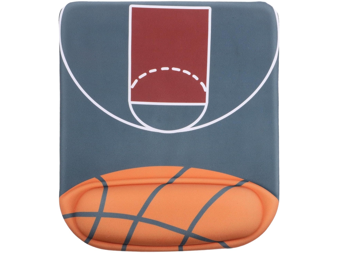 Mousepad de Silicone Antiderrapante Amosfun com Apoio Ergonômico para o Pulso, Estampa Basquete, Tamanho Compa