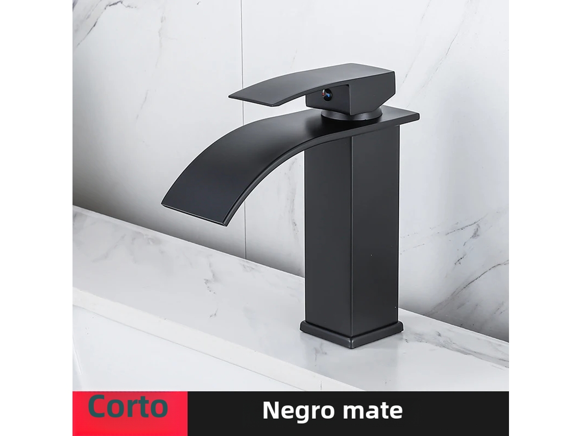 Torneira MDUG Moderna de Aço Inoxidável com Monocomando para Água Quente e Fria Estilo a Curto MDUG