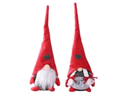 Boneco Idoso Natal Floresta Decoração 2 Peças Em Liquidação
