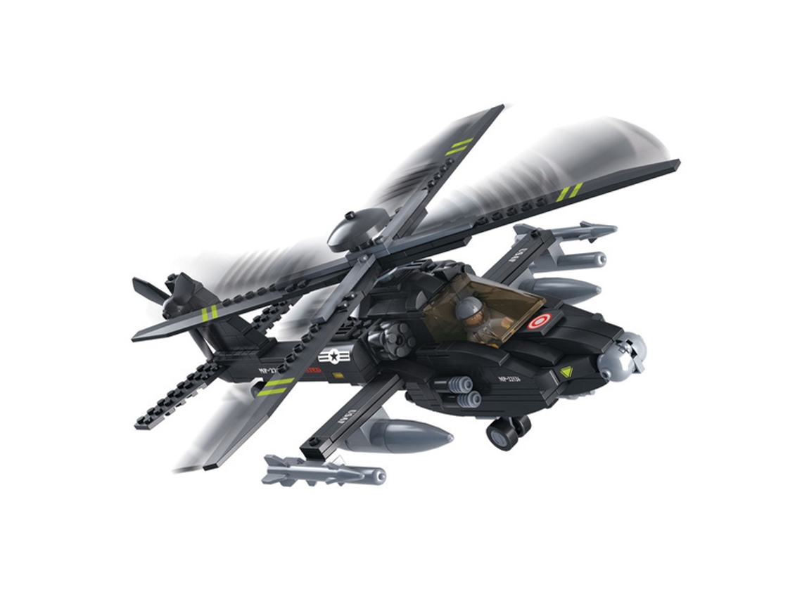 Construção SLUBAN Army - Helicóptero AH-64 Apache (Idade Mínima: 6 - 293 Peças)