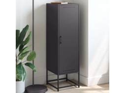Vidaxl Aparador Alto 36x39x123 Cm Aço Preto