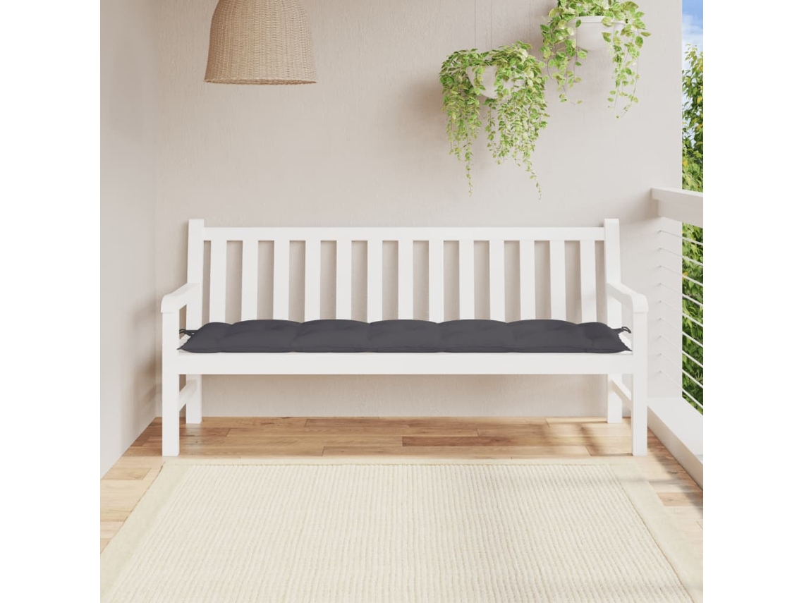 Vidaxl Almofadão P/ Banco De Jardim 180x50x7cm Tecido Oxford Antracite