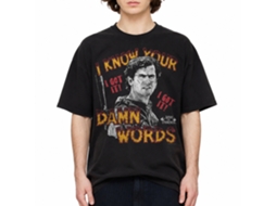 Rockinstone Army Of Darkness Movie Army Of Darkness Movie Know Your Words Black Adult T-shirt Size:xxl