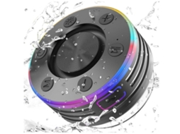 Coluna Bluetooth Coluna Bluetooth Portátil À Prova Dágua Ipx7 Show De Luzes Led Microfone Embutido Mini Coluna Externo Preto Lalamoli*