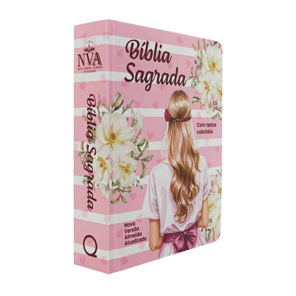 Livro Biblia Nva Letra Grande Ppm Full Color Capa Dura Menina Rosa De Diversos (português Do Brasil)