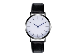 Reloj Casual De Moda Unisex Con Cuerda De Cuero Negro De Marca Zhoulianfa