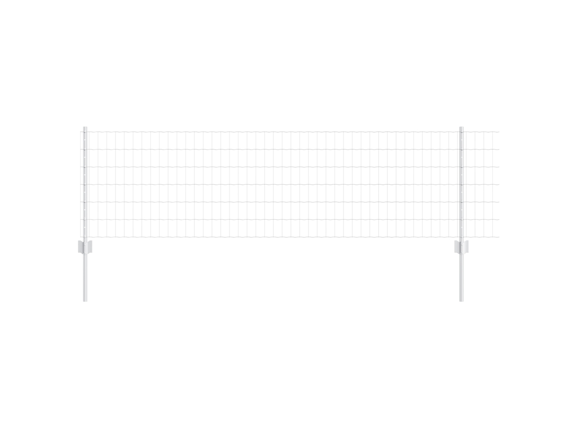 Conjunto 1 Barreira Externa Vidaxl Prateado Aço (10 X 0,6 M)