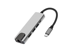 Lurelia Hub Usb-c 5 Em 1 Com Hdmi 4k, Rj45, Usb 3.0