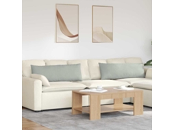 Vidaxl Travesseiros De Sofá 2 Pcs Cinzento-claro 120 X 40 Cm