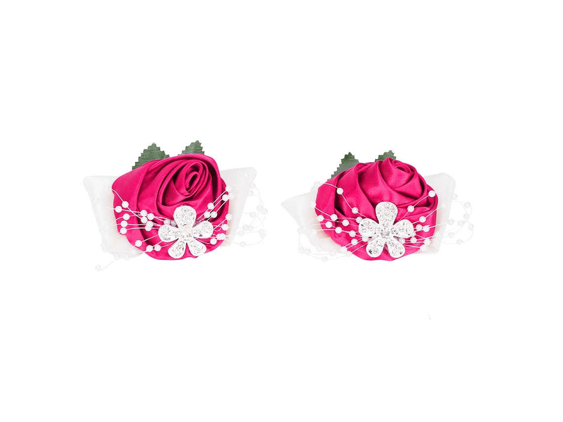 Pulseira De Noiva (decoração De Casamento, Rosa Diamante)