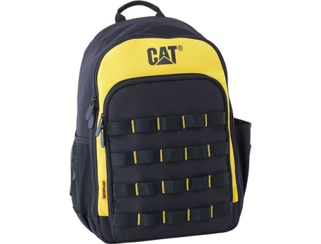 Mochila Cat Gp-65038 21L para Ferramentas Lona Poliéster 600D Leve 3 19 Bolsos Preto/Amarelo CATERPILLAR