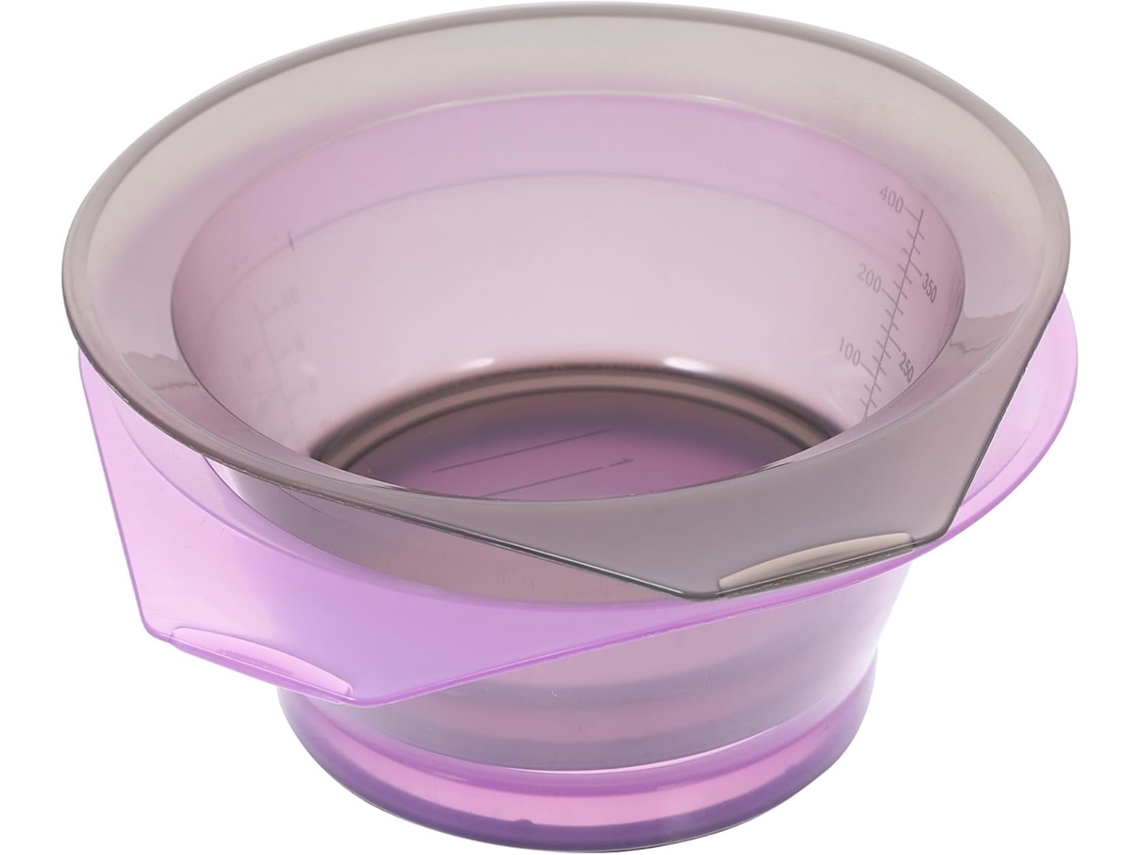 Tigela de plástico reutilizável para coloração capilar, cor lavanda aleatória