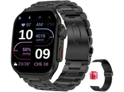 Relógio inteligente com tela sensível ao toque HD de 1,96 polegadas, 100 modos esportivos, bateria de 400mAh, suporte para chamadas e monitoramento Bestvite.