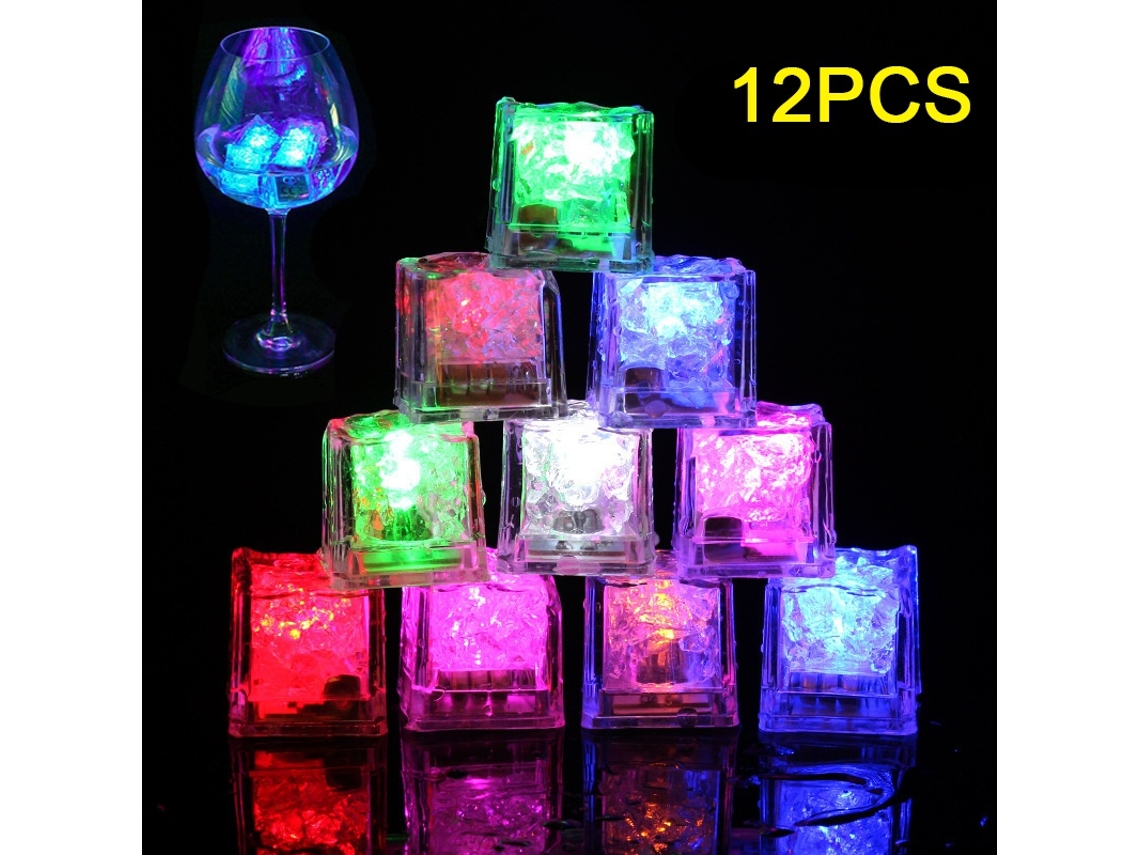 Cubos De Gelo Iluminados Vermelhos 12 Unidades