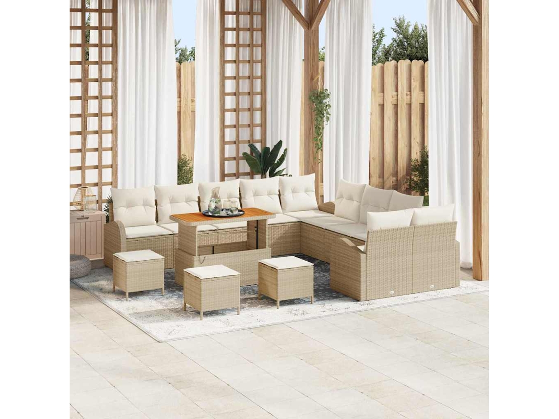 Vidaxl Conjunto De Sofá De Jardim 14 Unid. 13-número De Lugares