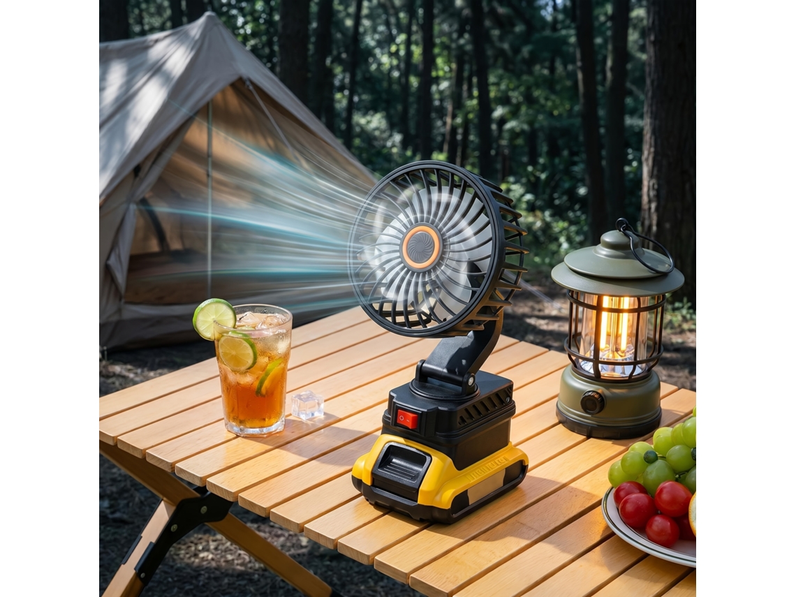 Ventilador Portátil Sem Fio Para Camping, Ventilador De Mesa Makita A Bateria Com Rotação De 360° Para Casa E Viagens