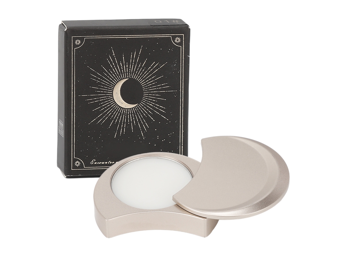 Perfume Sólido Portátil Com Fragrância Leve E Formato Lunar